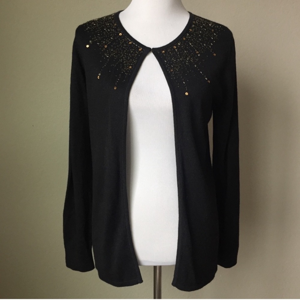 ***Moving Sale*** Vintage Diane Von Furstenburg Silk Assets Sequined Cardigan